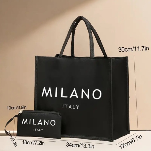 FASHION Italy Tote w/Matching Makeup Bag, NIP - Picture 9 of 13